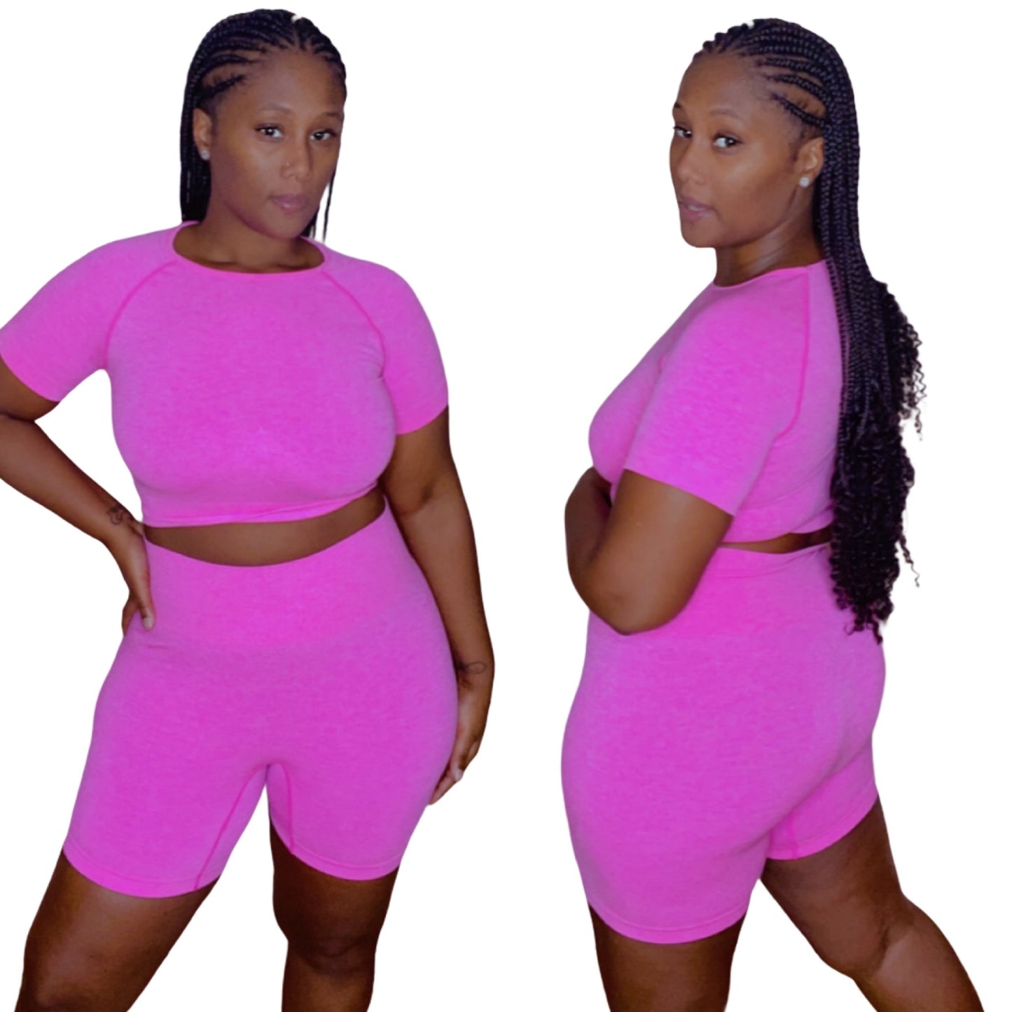 THE "BUBBLE GUM" 2 PIECE SHORT SET